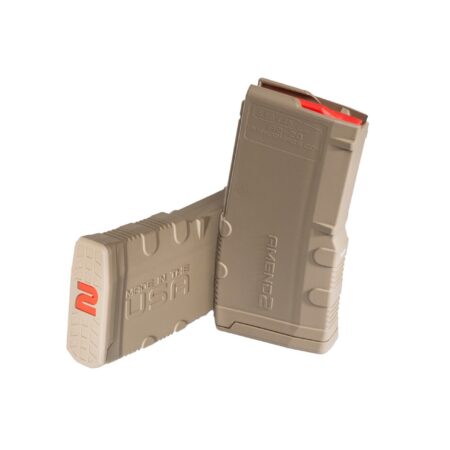 Amend2 AR-15 5.56x45mm Mod2 20-Round Magazine with Red Follower- FDE Polymer
