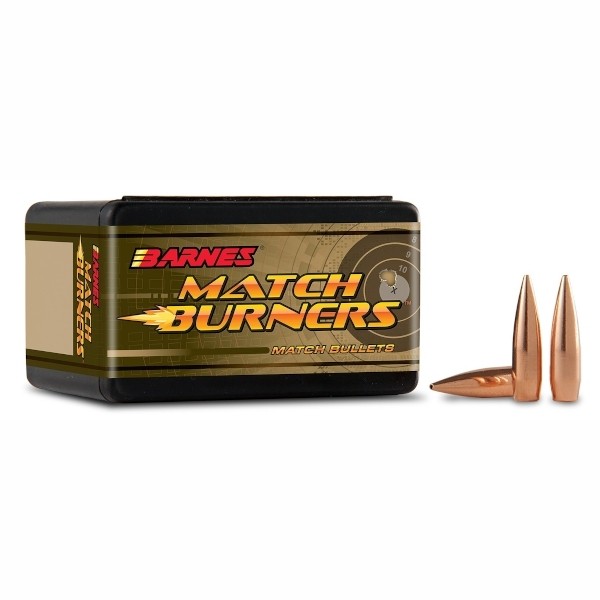 Barnes Bullets 6.5mm (.264 Diameter) 145 Gr. Match Burner Hollow Point Boat Tail- Box of 100