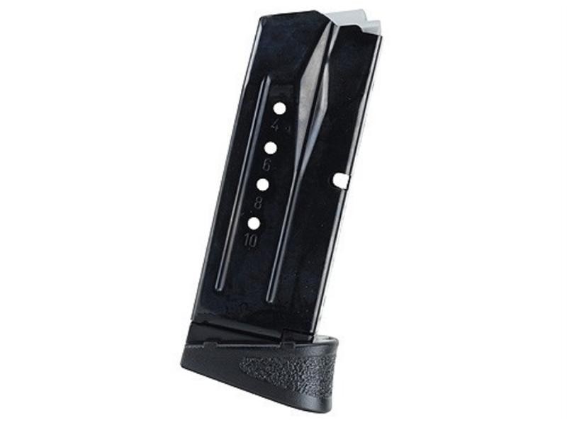 Smith & Wesson M&P Compact 9mm Luger 10-Round Magazine with Finger Rest- Steel Blue- 194630000