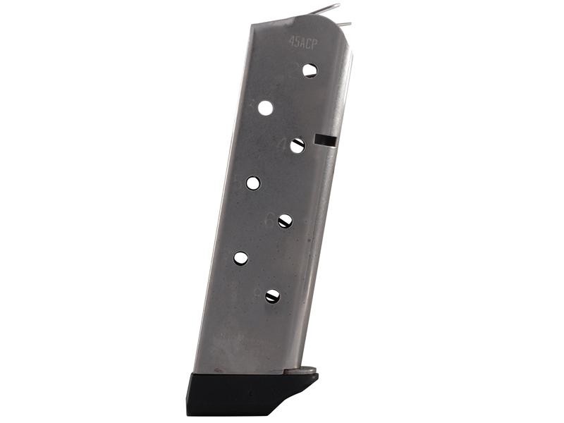 Chip McCormick Match Grade 1911 Government/Commander .45 ACP 8-Round Magazine with Base Pad- Stainless Steel- 14111