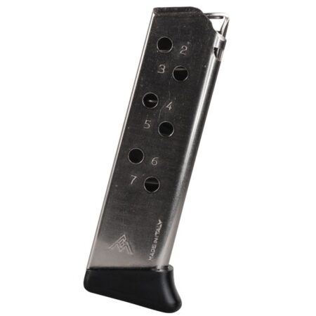 Mec-Gar Walther PPK/S .380 ACP 7-Round Magazine with Finger Rest- Steel Nickel- MGWPPKSFRN