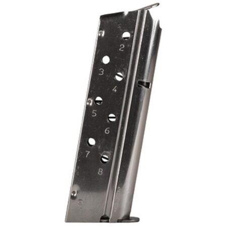 Mec-Gar 1911 Government / Commander .40 S&W 8-Round Magazine- Nickel Steel- MGCGOV40N