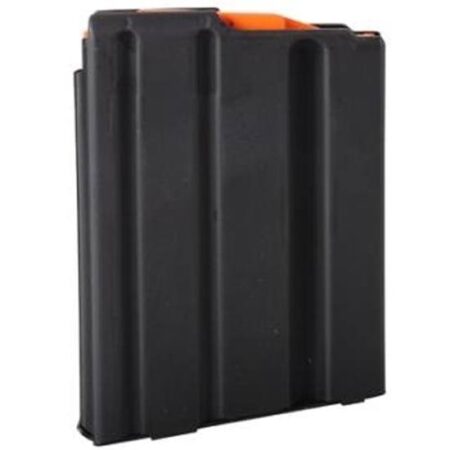C Products Duramag SS AR-15 .223 Remington 5-Round Magazine with Orange Anti-Tilt Follower- Black Stainless Steel- CPD-0523041
