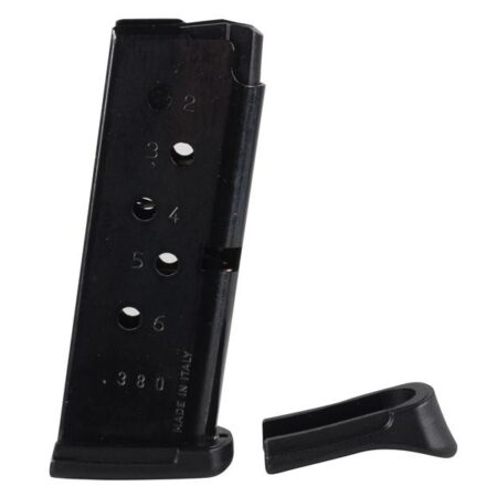 Ruger LCP .380 ACP 6-Round Magazine with Finger Rest- Steel Blue- 90333