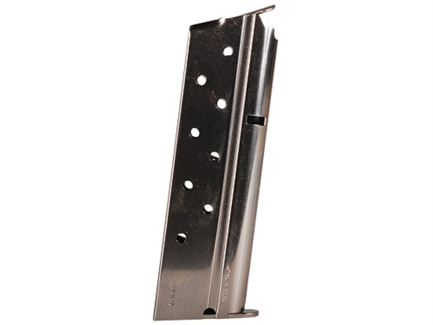 Mec-Gar Colt 1911 Delta Elite 10mm Auto 8-Round Magazine- Nickel Steel- MGCGOV10N