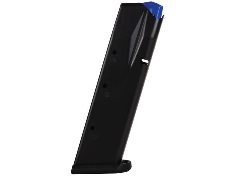 Mec-Gar CZ-75B/85B/SP-01/Shadow 9mm Luger 17-Round Magazine- Steel Anti-Friction Black- MGCZ7517AFC