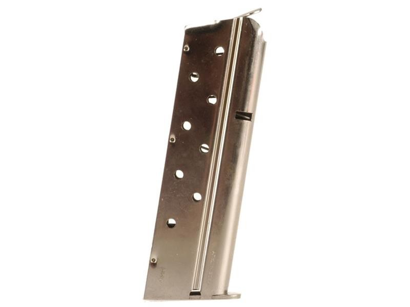 Mec-Gar 1911 Government, Commander 9mm Luger 9-Round Magazine- Nickel Steel- MGCGOV9LN