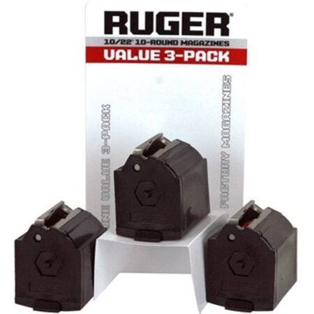 Ruger 10/22 .22 Long Rifle 10-Round Magazine Polymer- Value 3-Pack- 90451