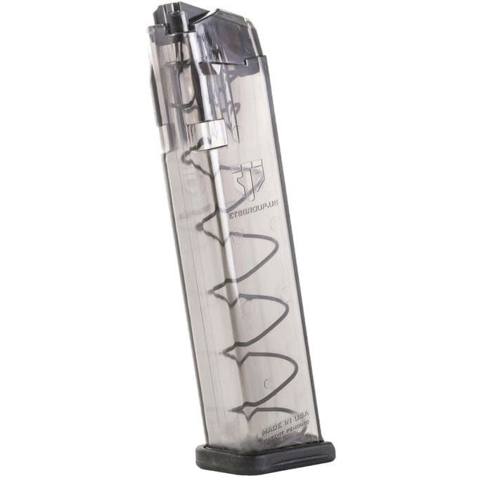 Elite Tactical Systems Glock 17/19/26/34 9mm Luger 22-Round Magazine- Translucent Polymer- GLK-9-22