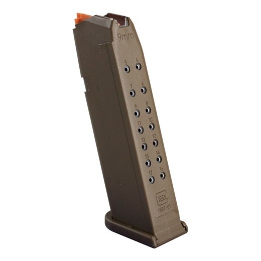 Glock G17 Gen5 9mm 17 Round Magazine- Polymer FDE- 47459