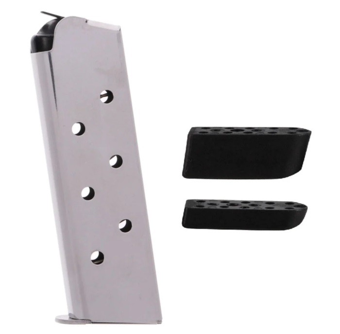 Kimber Tac-Mag 1911 .45 ACP, 7-Round Compact Magazine W/ Base Plates- Stainless Steel- 1100813A
