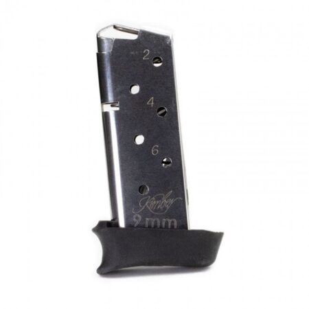 Kimber Micro-9 9mm Luger 7-Round Magazine, W/ Hogue Grip Extender- Stainless Steel- 4000905