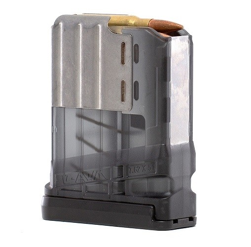 Lancer L7AWM SR-25 7.62X51 5-Round Magazine- Translucent Smoke- L705SMK