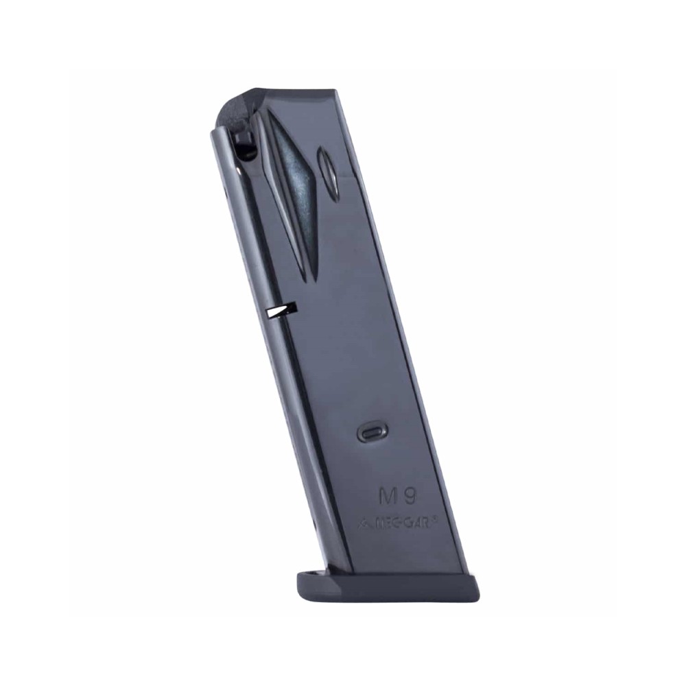 Mec-Gar Beretta M9, 92FS 9mm Luger 15-Round Magazine- Steel Blue