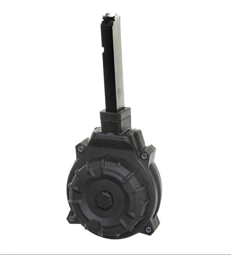 ProMag Hi-Point 4595TS Carbine .45 ACP 40-Round Drum Magazine- Black Polymer- DRM-A18