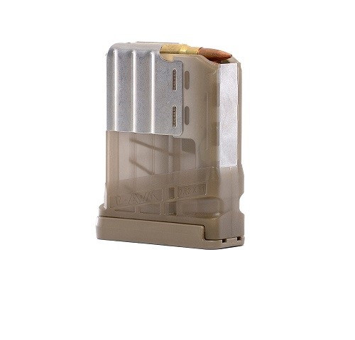 Lancer L7AWM SR-25 7.62X51 5-Round Magazine- Translucent Dark Earth- L705TDE