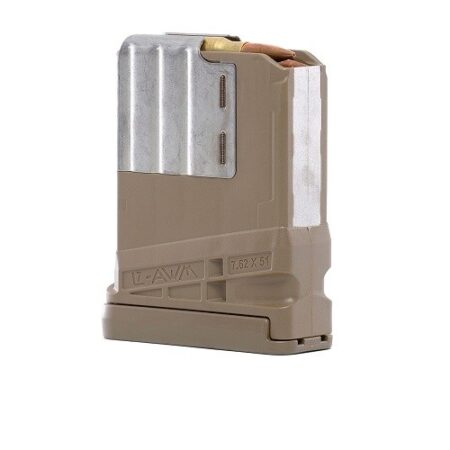 Lancer L7AWM SR-25 7.62X51 10-Round Magazine- Opaque Flat Dark Earth- L710FDE