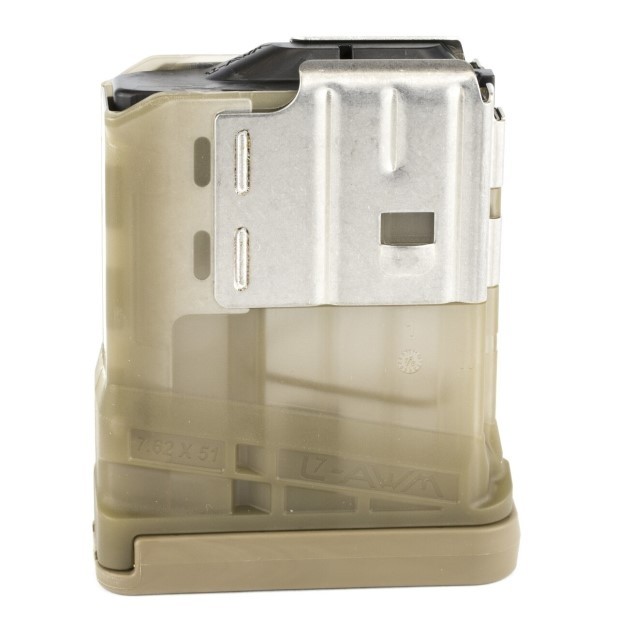 Lancer L7AWM SR-25 7.62X51 10-Round Magazine- Translucent Dark Earth- L710TDE