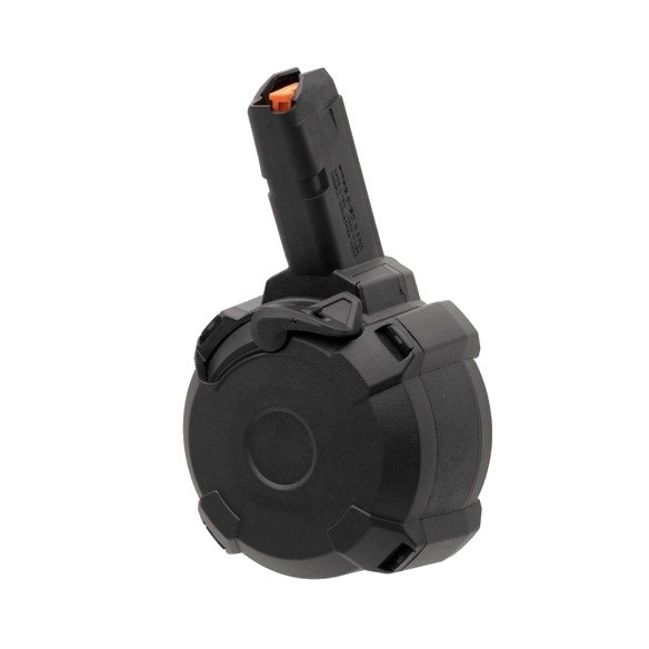MAGPUL PMAG D-50 GL9-PCC 9mm Luger 50-Round Drum Magazine- Polymer Black- MAG1137-BLK