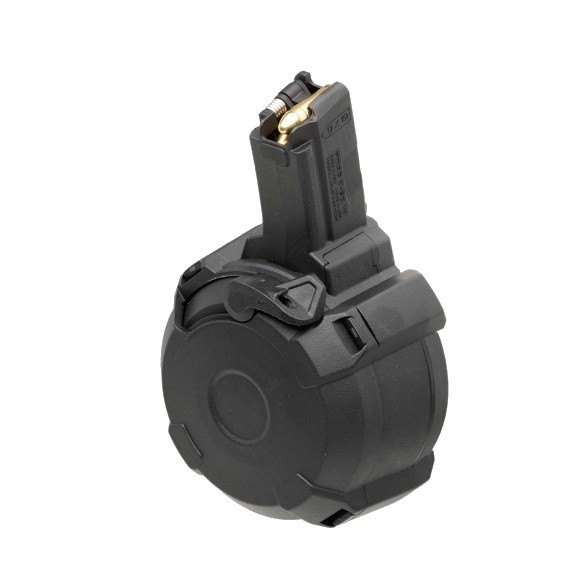 MAGPUL PMAG D-50 HK94/MP5 9mm Luger 50-Round Drum Magazine- Polymer Black- MAG1181-BLK
