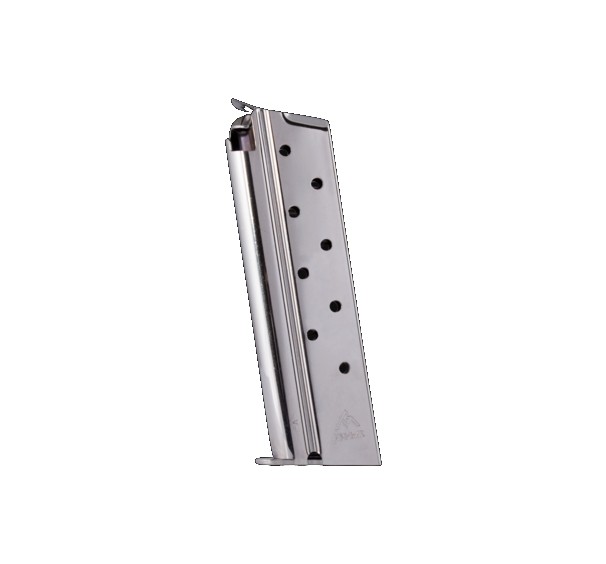 Mec-Gar 1911 Government, Commander .38 Super 9-Round Magazine- Steel Nickel- MGCGOV38N