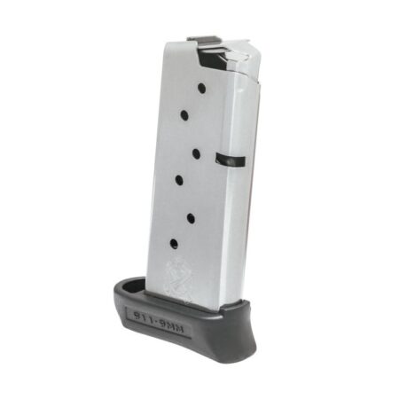 Springfield Armory 911 Series 9mm Luger 7-Round magazine with Finger Rest- Stainless Steel- PG6907