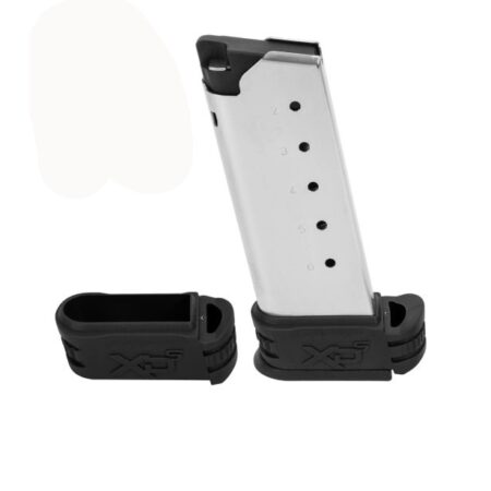 Springfield Armory XD-S .45 ACP 6-Round Extended Magazine- Stainless Steel- w/ Grip Sleeve #1 & #2- XDS5006