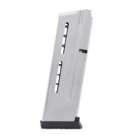 Wilson Combat 1911 Compact/Officer 9mm Luger 9-Round Magazine with Base Pad- Stainless Steel