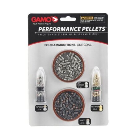 an image of the product Gamo Combo Pack .22/5.5mm  PBA Platinum, PBA Armor, PBA Raptor, and Rocket- Pack of 225 Pellets - 63209285554