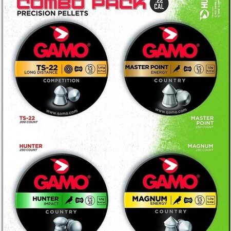 an image of the product Gamo Combo Pack .22/5.5mm, Lead Pellets, TS-22, Magnum, Hunter, and Master Point- 950 Pellets - 63209295554