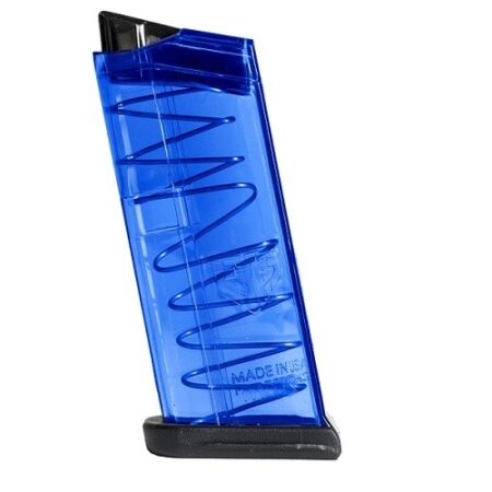 Elite Tactical System Glock 43 9mm Luger 9-Round Magazine- Blue Translucent Polymer