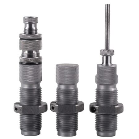 an image of the product Hornady Custom Grade New Dimension Nitride 9mm Luger 3-Die Reloading Set with Taper Crimp- 546516
