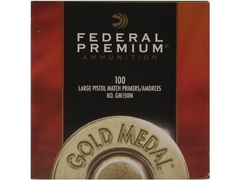 Federal Premium Gold Medal Large Pistol Match Primers #150M- Box of 1000 (HAZMAT Fee Required)- GM150M
