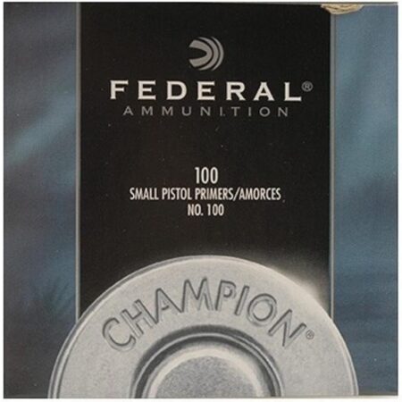 Federal Small Pistol Primers #100- Box of 1000 (HAZMAT Fee Required)- NO.100