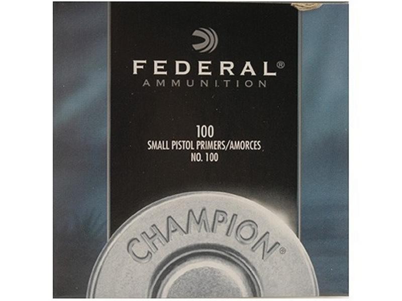 Federal Small Pistol Primers #100- Box of 1000 (HAZMAT Fee Required)- NO.100