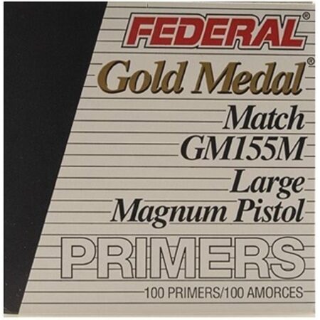 Federal Premium Gold Medal Large Pistol Magnum Match Primers #155M- Box of 1000 (HAZMAT Fee Required)- GM155M