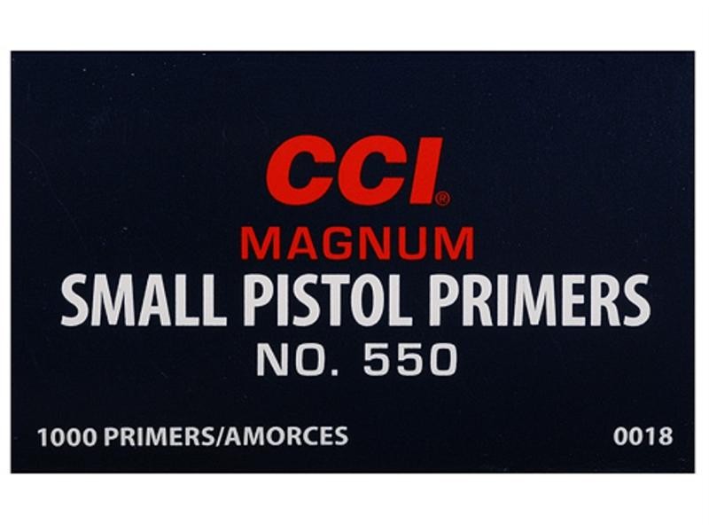 CCI Small Pistol Magnum Primers #550- Box of 1000 (HAZMAT Fee Required)- 18