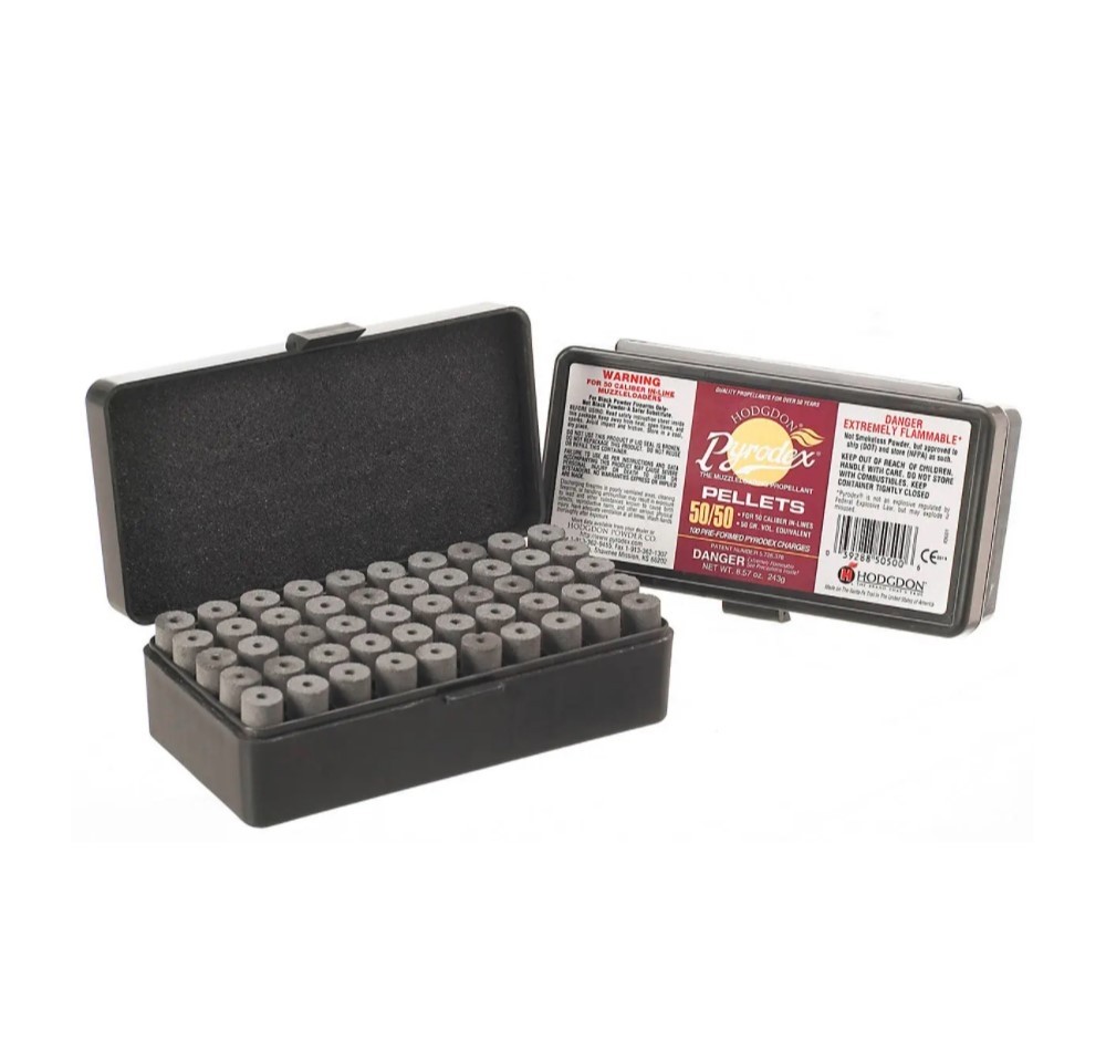 Hodgdon Pyrodex 50/50 .50 Cal 50 Gr. Pellets- Box of 100 (HAZMAT Fee Required)- P5050