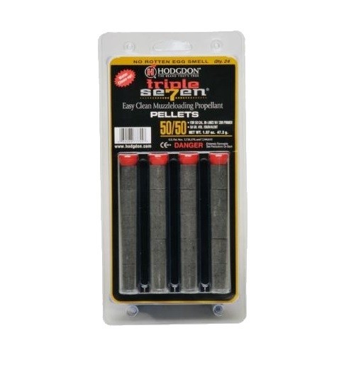 Hodgdon Triple Seven 50/50 .50 Cal 50 Gr. Pellets- Pack of 24 (HAZMAT Fee Required)- T7BP5050