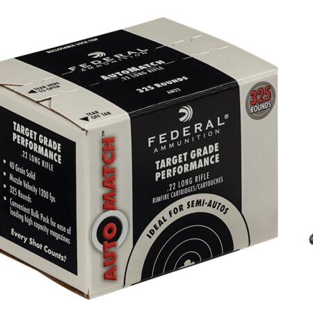 Federal AutoMatch Target .22 Long Rifle 40 Gr. Lead Round Nose- Box of 325