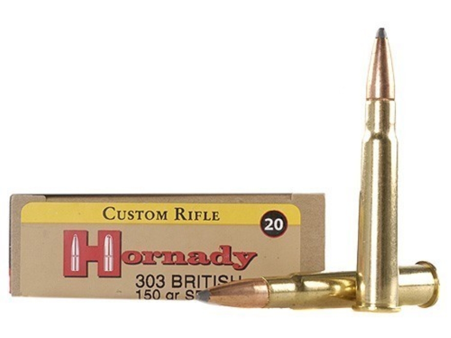 Hornady Custom .303 British 150 Gr. InterLock Spire Point- Box of 20
