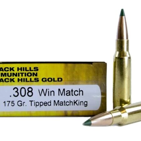 Black Hills Gold .308 Winchester 175 Gr. Match Sierra Tipped MatchKing- Box of 20