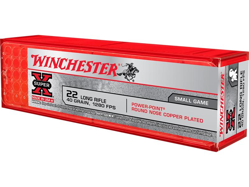 Winchester Super-X High Velocity .22 Long Rifle 40 Gr. Power-Point Lead Hollow Point- Box of 100
