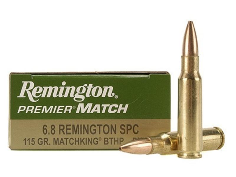 Remington Premier Match 6.8mm SPC 115 Gr. Sierra MatchKing Hollow Point- Box of 20