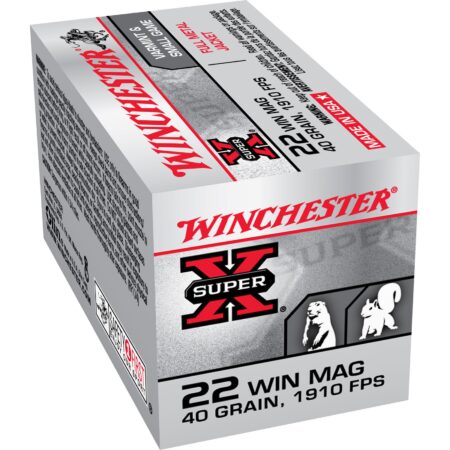 Winchester Super-X .22 Magnum (WMR) 40 Gr. Full Metal Jacket- Box of 50