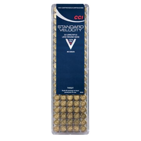 CCI Standard Velocity .22 Long Rifle 40 Gr. Lead Round Nose- Box of 100