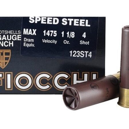 Fiocchi Speed Steel 12 Gauge 3" 1-1/8 oz #4 Non-Toxic Steel Shot- Box of 25