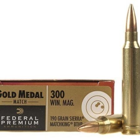 Federal Premium Gold Medal .300 Winchester Magnum 190 Gr. Sierra MatchKing Hollow Point Boat Tail- Box of 20