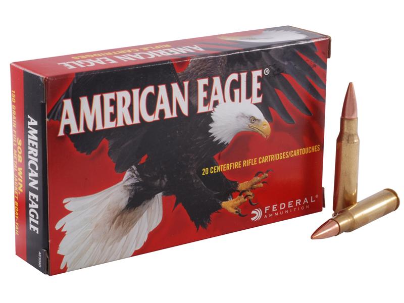 Federal American Eagle .308 Winchester 150 Gr. Full Metal Jacket- Box of 20