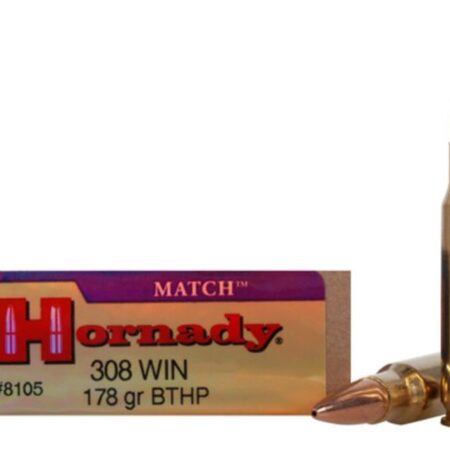 Hornady Match .308 Winchester 178 Gr. Boat Tail Hollow Point- Box of 20